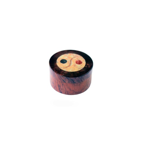 Mini Rosewood Grinder Stone Mix YinYang Carved