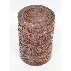 Rosewood Cylinder Grinder Carved with Storage