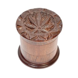 Rosewood Double Grinder Carved with Filter