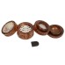 Rosewood Metal Double Box Polinator Carved 30 mm 4 parts Stone Mix