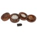 Rosewood Metal Double Box Polinator Carved 40 mm 4 parts