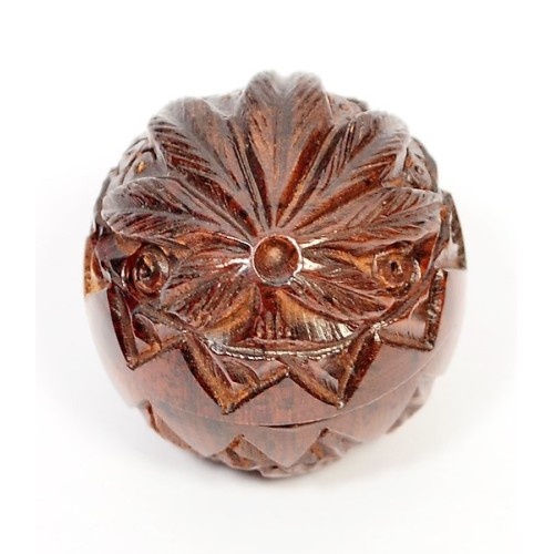 Small Rosewood Grinder Bowl Carved