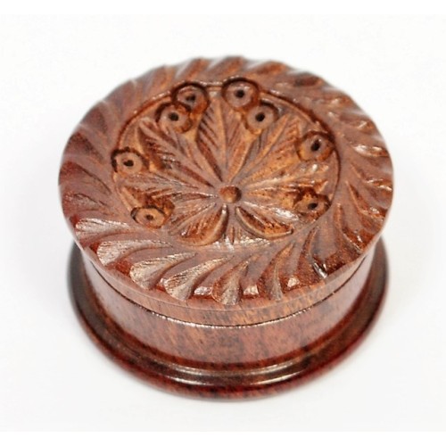 Small Rosewood Grinder Carved